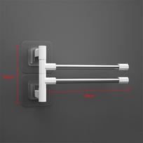 Home Save Space Bathroom Hanging Holder Wall Mounted Bracket Rotatable Towel Rack 2-8-Bar Towel Hanger