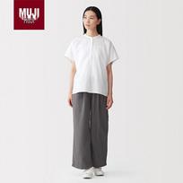 MUJI Washed Hemp Wide-Leg Pants S
