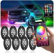 Podświetlenie Podwozia Led Rgb Lampki Pod Samochód Auto 8Szt + Pilot Appka