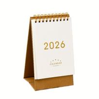 Desk Vintage Calendar Planner-Monthly Grid  Dated Pages With Chinese/English Text Self-Discipline Daily Planner