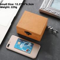 RFID Blocking Signal Shield Box Mad Horse Leather Durable Faraday Box Nano Shielding Material Anti Radiation Mobile Phone Box