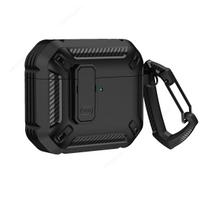 Security Lock Case For AirPods 4 3 1 2 pro 3 2  4th Gen Cover TPU PC Protective Cases For Apple AirPods 4 Fundas Earphone Accessories With Hook For AirPods 4 2024 juoda