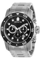 Invicta Pro Diver 48mm Stainless Steel Black [Invicta] Men's Watch, Quartz, Case, Silver, Strap, Dial, 0069, Men's [Genuine Product] [Used] juoda
