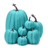 Fake 7Pcs Artificial Assorted Pumpkins Set Kitchen Table Central Decoration Thanksgiving Halloween Decoration Party Supplies One Size