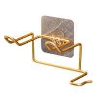 Hair Dryer Hanger Wall-mounted Waterproof No Punching Keep Neat Anti-slip Hair Dryer Storage Rack Bathroom Accessories auksinė