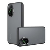 F7 Matinis Smūgiams Atsparus Telefono Dėklas POCO F7 Skaidrus Kietas Akrilinis PC + TPU Buferis Dangtelis Redmi Turbo 4 pro Korpusui Poco F7 juoda