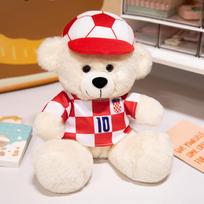 New Cute Teddy Bear Plush Soccer Basketball Doll Jersey Bear Doll Men and Women Pillow Gift Doll 25cm 0.2kg