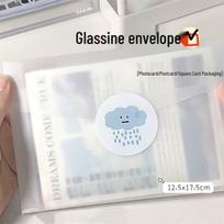 Stori matinio stiklo popieriaus vokai atvirukams Large Vellum Envelope 12.5*17.5cm - 20 Pack
