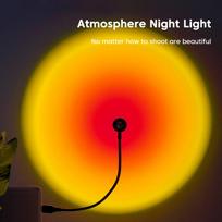 USB spalvota saulėlydžio šviesa LED mini neoninė telefono asmenukė miegamojo projekcija aplinka šviesos fotografija sieninio apšvietimo dekoravimas Sunset yellow