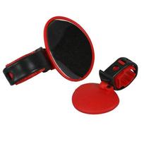 Universal Bicycle Bar End Back Mirror Adjustable 360° Rotation Rear View Mirror Round Bike Mirror Clip for MTB Rode Bike Red 45*58*90mm#1