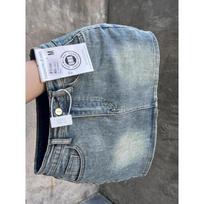 Women's High-Waist Denim Mini Skirt - Retro Slimming Hip-Hugging Design, Anti-Exposure, Summer Style L for 108-118 jin