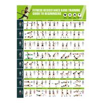 Gym Posters Guide Planner with Illustrations Womens Strength Training Guide Gym Decor for Muscle Building Stretching Yoga