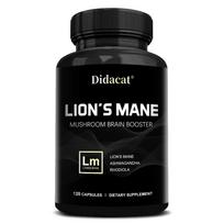 Lions Mane Mushroo Supplement 120 Capsules Brain Booster Memory Mental Clarity 120 Capsules