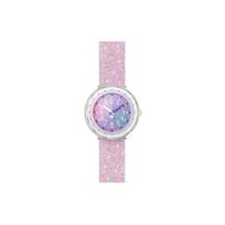 Swatch Quartz Movement 30M Water Resistant Kids Watch Pink Dial Plastic Case Silicone Strap Kids watches ZFCSP107 Pink Strap