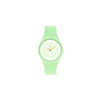 Swatch Skin serijos Kvarcinis mechanizmas Atsparus vandeniui 30M Minimalistinis kasdienis laikrodis Unisex laikrodžiai Žalias SS09G101 SS09G101 white