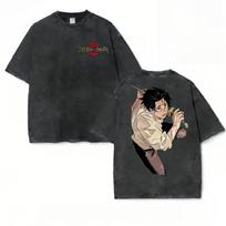 Jujutsu Kaisen Okkotsu Yuta Summer Washed Tshirt  Harajuku Men Vintage Streetwear Women Casual Sports Shortsleeved Tops L