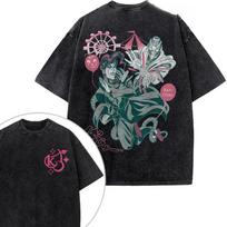 JoJos Bizarre Adventure Emporio Graphic Tshirt Men Women Clothing Short Sleeve Cotton Tshirts Washed Tee Harajuku Male T Shirt S