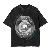 Yk Streetwear Harrys Styles Kiss All The Time Disco Occasionally  New T Shirt Washed Cotton TShirts Aperture for Men 2XL