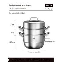 KOBACH 28cm 3-Layer 304 Stainless Steel Steamer & Soup Pot