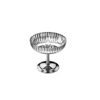 Food Grade Stainless Steel Dessert Bowl Reusable Pudding Bowl Goblet  Pudding Silver Stripe