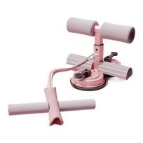 Dual Suction Cups Sit-up Assistive Bar With Tension Rope Ab Core Trainer  Strength Training Device rožinė