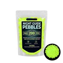 200pcs Glow in the Dark Garden Pebbles for Outdoor Landscape Decoration Luminous Stones for Pathway Driveway Walkway Yard Aquarium Patio One Size geltona