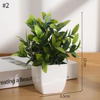 Potted Fake Plants Artificial Bonsai Mini Green Tree Office Dining Table Restaurant Decoration Ornaments Home Garden Accessories
