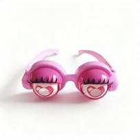 With eyelashes Funny Glasses Toys Pull String Novelty Glasses Fun Toys Crazy Eyes Props  Halloween rožinė