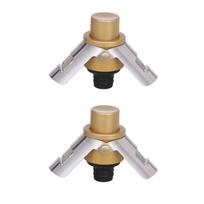 2pcs Reusable Champagne Sealer Built-in Pressure Pump Wine Bottle Cap  Sparkling Wine sidabras