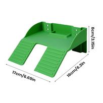 Turtle Dock With Food Holder Ramp Aquarium Decor Basking Area For Turtle Tank For Climbing Enrichment Resting Feeding Sleeping žalia