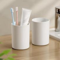 New Plastic Toothbrush Tumbler Easy-Clean Unbreakable Toothbrush Holder Reusable Mouthwash Tumbler Bathroom balta