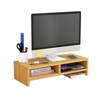 Base Stable Wood Desktop Computer Stand Eyesight Protection Protect Cervical Spine Office Laptop Riser Large Load Bearing