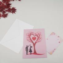 Theme Romantic Anniversary Card Pop-Up Mechanism 3D Heart Tree Couple Card Heart Tree Design 3D Love Tree Card Valentines Day