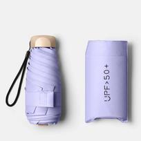 New Ultra-Light Mini Capsule Umbrella UPF50+ UV Protection Pocket Parasol Dual Use Vinyl Sun Rain Umbrella Travel Accessoreis violetinė