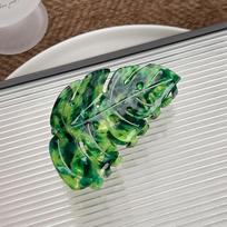 Green Plant Acetate Hair Clip Headwear Hair Grab Sweet Leaves Hair Claws  Girls žalia
