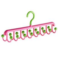 16-Hook Clothes Drying Rack Dopamine Plastic Laundry Organizer Rack Windproof Multifunctional Rotating Hanger Closet Organizer žalia