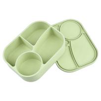 Heat Resistant Lunch Container Leak Proof Food Box Durable Picnic Box  School žalia