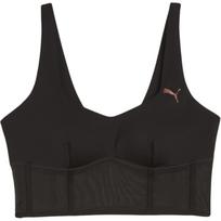Puma X Pamela Reif Collaboration Top Corset Solid Color Casual Slim Fit Sports Bra Women Underwear Black 525143-01 XXS