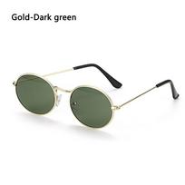 Fashion Festival Steampunk Small Frame Metal Sun Glasses Men's Shades Oval Sunglasses Gradient Mirror Glasses