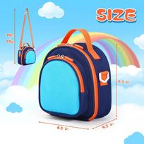 Hard Carrying Case Bag for Yoto Mini Music Player Travel Storage Bag Card Holder Hold Up To 30 Cards Protective Case for Audio mėlyna