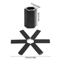 Folding Pot Trivets Heat Resistant Anti-Slip Silicone Pads for Hot Pots - Protective Mat for Kitchen Countertops, Dining Table M juoda