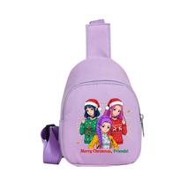 Christmas K-pop Demon Hunters Printed Kawaii Chest Pack for Boy Girl Anime Cartoon Shoulder Bag Students Portable Crossbody Pouch chest bag Kid Gift