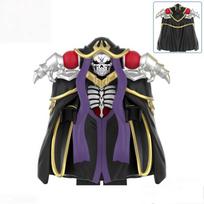 Blind Box Overlord Custom Action Figure with Red Mask Black Cloak Gold Trim Purple Figures Puzzle Toy building blocks