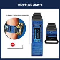 GPS OutdoorSports Canvas Watchband For Casio G-SHOCK 3475GBD-H1000-1A GBD-H1000-1A4 Modified Nylon Watch Strap Bracelet For GBD-H1000 mėlyna