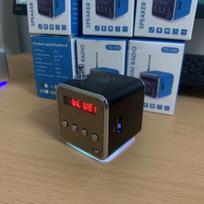 Nešiojama TD-V26 skaitmeninė įkraunama „Bluetooth“ garsiakalbis Mini FM radijo imtuvas LCD ekranas Stereo garsiakalbis Palaiko SD/TF kortelę juoda