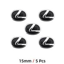 Interior Stickers Aluminium 15mm 17mm Car Remote Key Logo Emblem Stickers Accessories For Lexus CT200H IS300H IS200 IS250 RX350