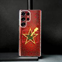 M-Morocco Flag Phone Case For Samsung S25,S24,S21,S22,S23,S30,Ultra,S20,Plus,Fe,Note,10,9,5G Transparent Cover Samsung S21