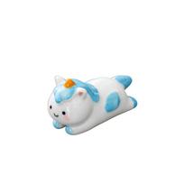 Easy To Clean Ceramic Horse Chopstick Rest Cute Table Decor Spoon Rack Holder Cartoon Kawaii Chopsticks Holder Tableware mėlyna