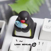 Kawaii Cute Penguin Action Figures Anime Resin Keycap Creative Design Mechanical Keyboard Accessory Esc Key Replacement Fun Ornament
