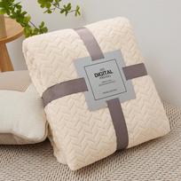 Kviečių varpos žakardinis koralinio fliso pledas - Sustorintas flanelinis užmetamas pledas oro kondicionavimui arba dovanai 45*65cm Blanket Only